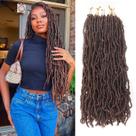 Faux Locs Crochet Hair Aayubb Soft Locs, marrom escuro, 20 cm, 7 pacotes