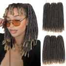 Faux Locs Crochet Hair WIGNEE 12" 120 fios 1B/30, 6 pacotes