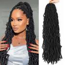 Faux Locs para cabelo de crochê, mechas macias envelhecidas de 20 polegadas x8
