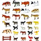 Fazenda de Bichos com Cercado 30 Animais Premium de Brinquedo Pintura Realista
