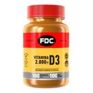 FDC Vitamina D3 2000ui 100 Cap IMPORTADO USA