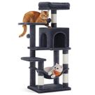 Feandrea Arranhador para Gatos Torre de 112 cm com Pelúcia e Múltiplos Níveis