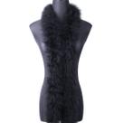 Feather Boa Wanruida Black 1,8 m, acabamento fofo de 50 g