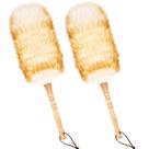 Feather Duster IHU Feather Lambswool com cabo de madeira de 50 cm