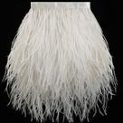 Feather Trim Soarer Ostrich 5-7 polegadas e 2 jardas esbranquiçado