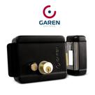 FECHADURA 12V COM BOTÃO GAREN - Reversível Preta