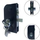 Fechadura 1520 Central Trinco Rolete Para Porta Abrir Preto