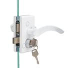 Fechadura 1520 Porta Vidro Alvenaria Com Maçaneta Branco