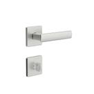 Fechadura 3f linha design roseta quadrada banheiro - inox