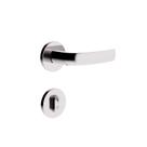 Fechadura 3f linha design roseta redonda inox externa - cromado
