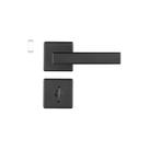 Fechadura 409 com Roseta Preto Banheiro