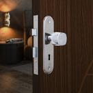 Fechadura 40mm Stilo Bola Alavanca Aço MGM Cromado Fechadura 40mm Stilo Bola Alavanca Aço MGM Cromado