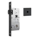 Fechadura 800 Tetra Rolete para Porta Pivotante Roseta Quadrada1 Preto Fosco Black 40mm Stam