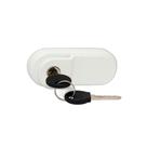 Fechadura adesiva vv temperado laminado 10mm envidracamento sacada branco