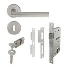 Fechadura anguli reta inox fosco hafele Fechadura anguli reta inox fosco hafele