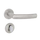 Fechadura Arouca Banheiro Brava 55mm Roseta Inox Escovado