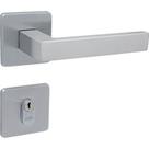 Fechadura Arouca Externa Quadra 55 Roseta Inox Escovado