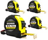Fechadura automática retrátil de 5 m com fita métrica Benchmark, pacote com 4 Fechadura automática retrátil de 5 m com fita métrica Benchmark, pacote com 4
