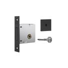 Fechadura auxiliar trava de segurança tetra stam 1004 preta preto 40mm quadrada rq1