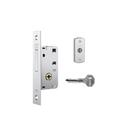 Fechadura auxiliar trava segurança tetra stam 1003 cromada inox 18mm estreita ferro aço aluminio