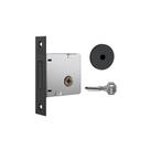 Fechadura auxiliar trava segurança tetra stam 1004 preta preto redonda 40 mm