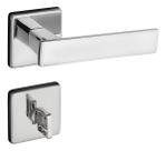 Fechadura Banheiro Quadra RQ1 701-40PB ZM Cromo Acetinado Trava Interna Porta Fechadura Banheiro Quadra RQ1 701-40PB ZM Cromo Acetinado Trava Interna Porta