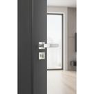 Fechadura Banheiro Quadrada Cromada Inox Segurança Média