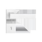 Fechadura Beethoven Branco Texturizado Interna Cromo Acetinado Fechadura Beethoven Branco Texturizado Interna Cromo Acetinado