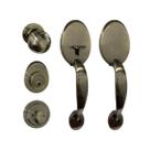 Fechadura Blim Blim Para Porta Dupla De Duas Folhas Retrô Alça Dupla Ouro Velho Antique