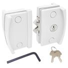 Fechadura Blindex Porta Vidro Correr 3530 Vv Completa Branco