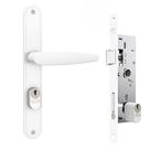 Fechadura Branca para Porta de Aluminio Estreita Stam 601 602