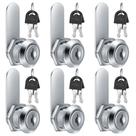 Fechadura Cam para Armário HexinYigjly 16 mm em Liga de Zinco, Kit com 6 Unidades
