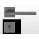 Fechadura Chopin Grafite Polido Externa Cinza Pado