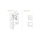 Fechadura classic 3400 40mm ros. quadrada interna gold