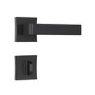 Fechadura Classic 3800 Banheiro Roseta Quadrada Black Preto 55mm Stam