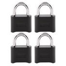 Fechadura combinada Master Lock 178EC4 preta, pacote com 4
