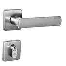 Fechadura DAMA Externa Escovada Arouca Roseta Quadrada Inox