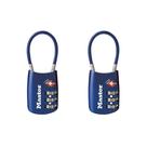 Fechadura de bagagem Master Lock aprovada pela TSA, azul, pacote com 2 unidades 4688BLUEC2