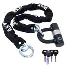 Fechadura de bicicleta AKM Heavy Duty 120 cm com fechadura de disco U Lock