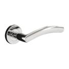 Fechadura de embutir de alta segurança com maçaneta tubular redonda acetinada fortezza faa3201b