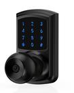 Fechadura de entrada sem chave com código, fechadura de porta com teclado preto fosco Fechadura de entrada sem chave com código, fechadura de porta com teclado preto fosco