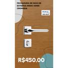 Fechadura de Inox para Porta de Entrada Cromada 55mm Com MI680 Inoxvita - Papaiz