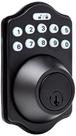 Fechadura de porta Amazon Basics Teclado eletrônico Deadbolt Matte Black