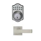 Fechadura de porta Amazon Basics Tradicional Eletrônica de Níquel Acetinado