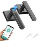 Fechadura de porta com impressão digital Gavdhe 3 em 1 biométrica quadrada preta Fechadura de porta com impressão digital Gavdhe 3 em 1 biométrica quadrada preta