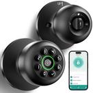 Fechadura de porta com impressão digital KLLOQUE Smart Biometric Matte Black