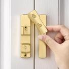 Fechadura de porta de celeiro INIRET Gold Flip Gate Travas Flip Gate de 180 graus