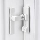 Fechadura de porta de celeiro INIRET White 90 graus, 2 pacotes de liga de zinco Fechadura de porta de celeiro INIRET White 90 graus, 2 pacotes de liga de zinco