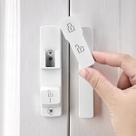Fechadura de porta de celeiro INIRET White Flip Gate Travas Flip Gate de 180 graus
