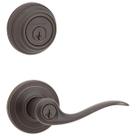 Fechadura de porta Kwikset 991 Tustin Alavanca de entrada com cilindro único